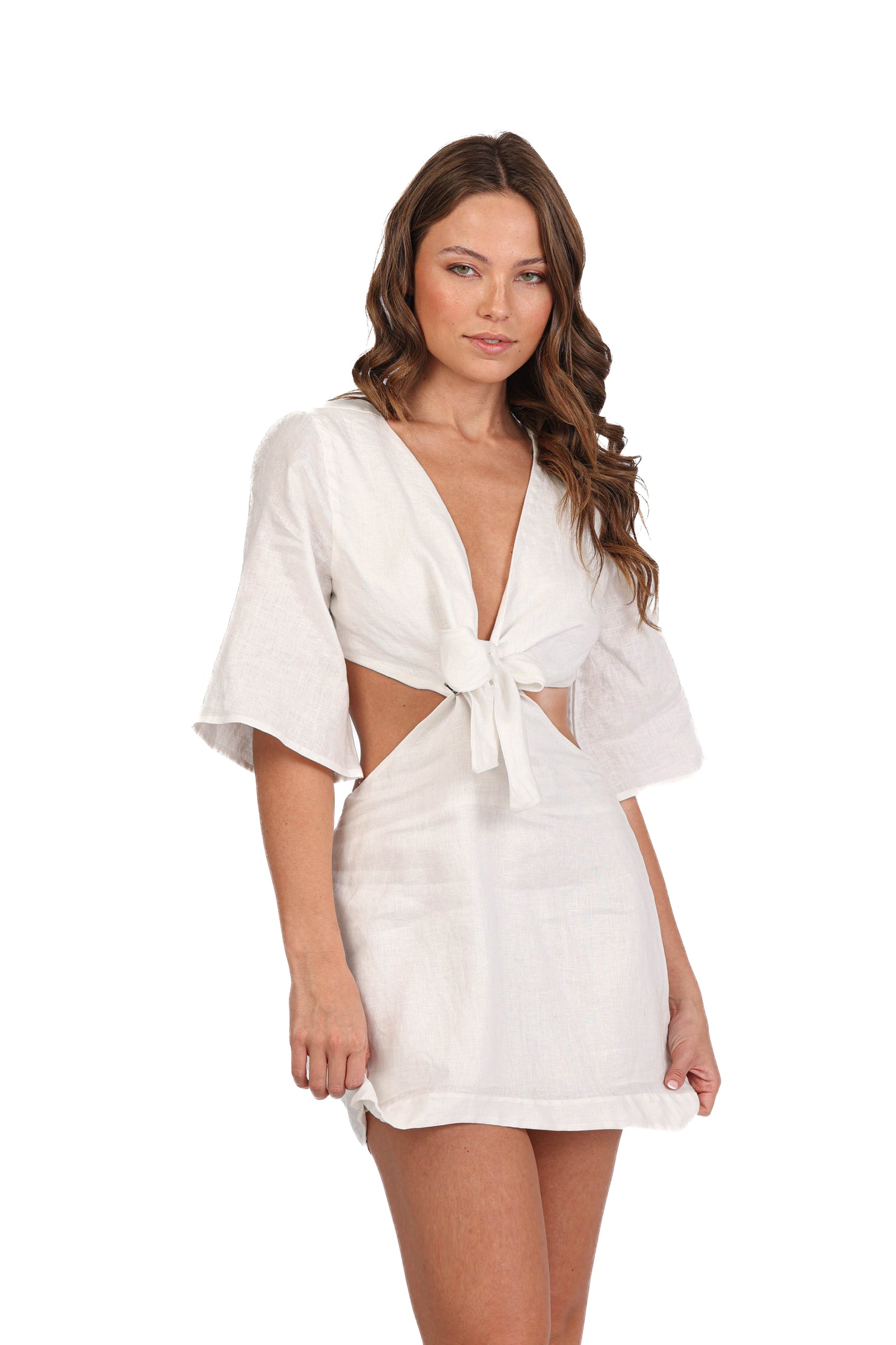OFF WHITE LINE DRESS - almaMia swimwear
