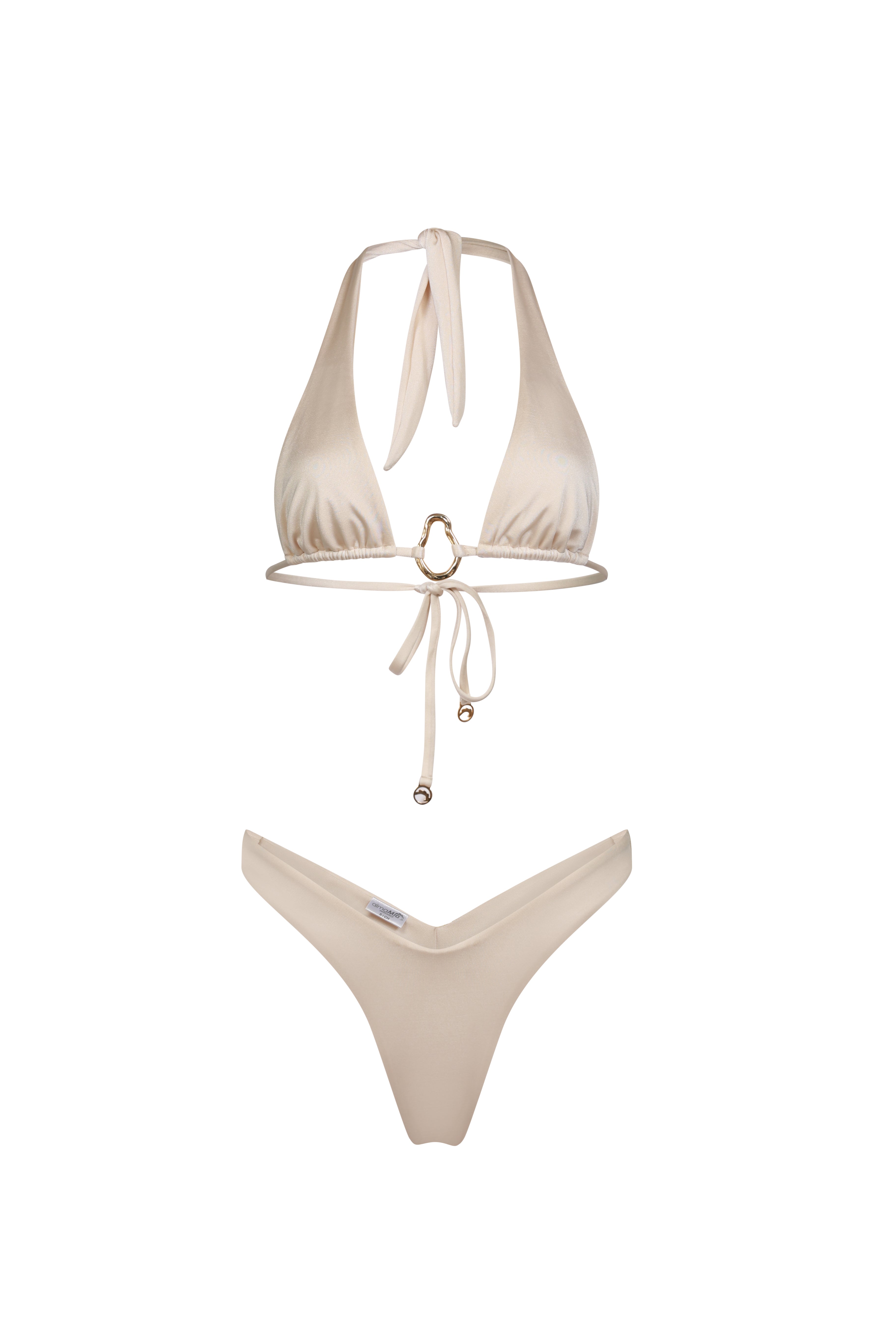SUBLIMITY SAND TRIANGLE HALTER - almaMia swimwear