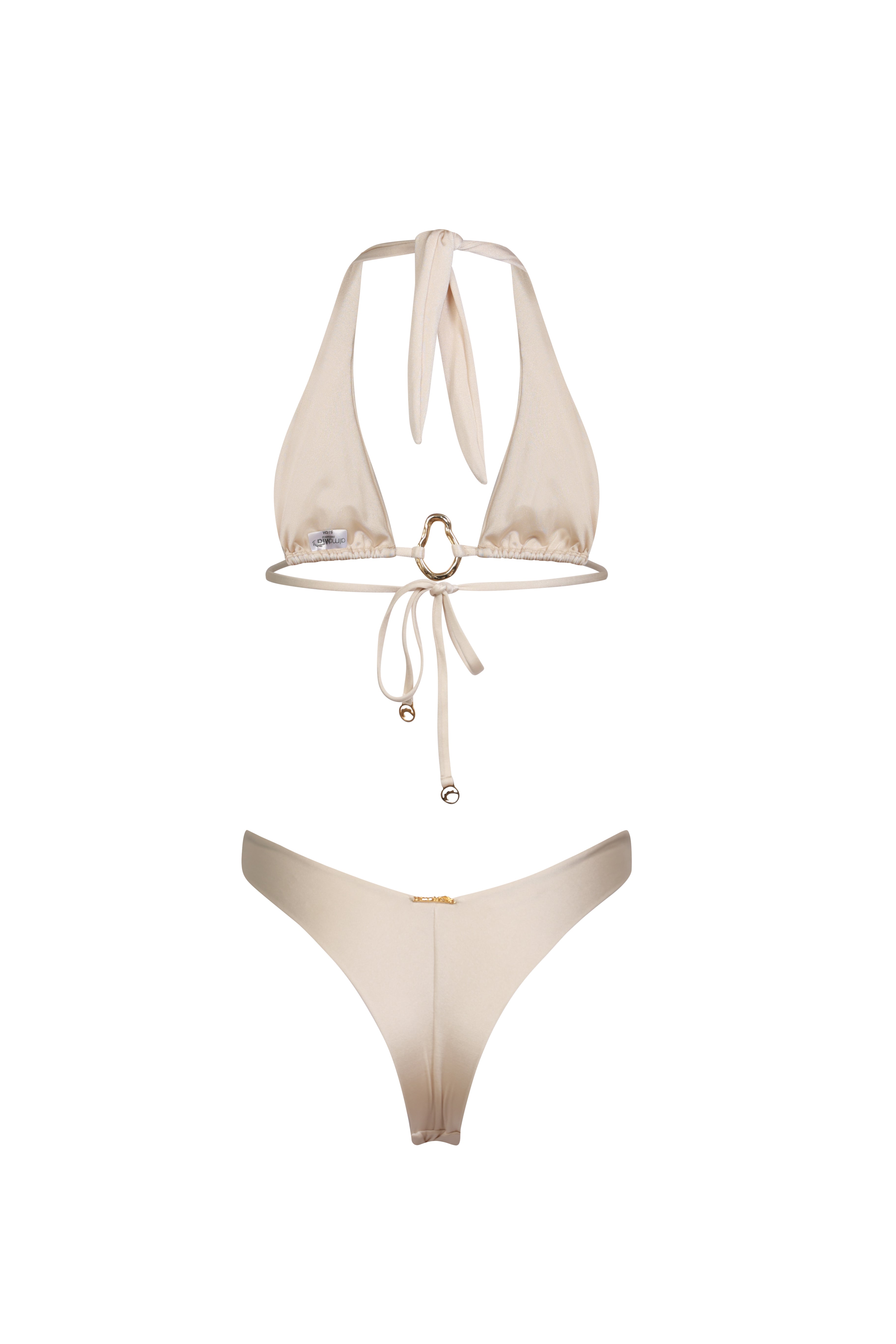 SUBLIMITY SAND TRIANGLE HALTER - almaMia swimwear