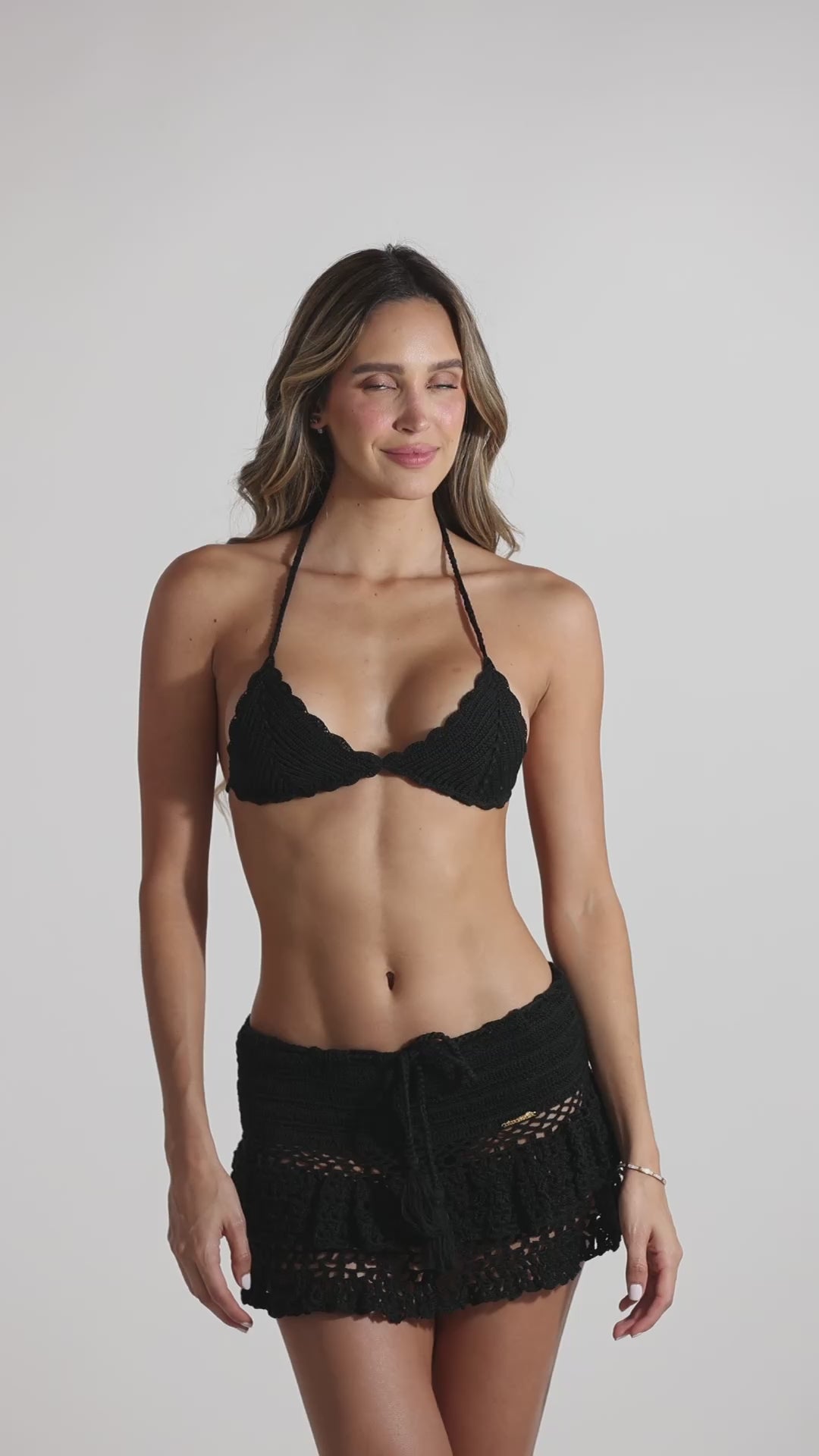 BLACK PEARL CROCHET SKIRT