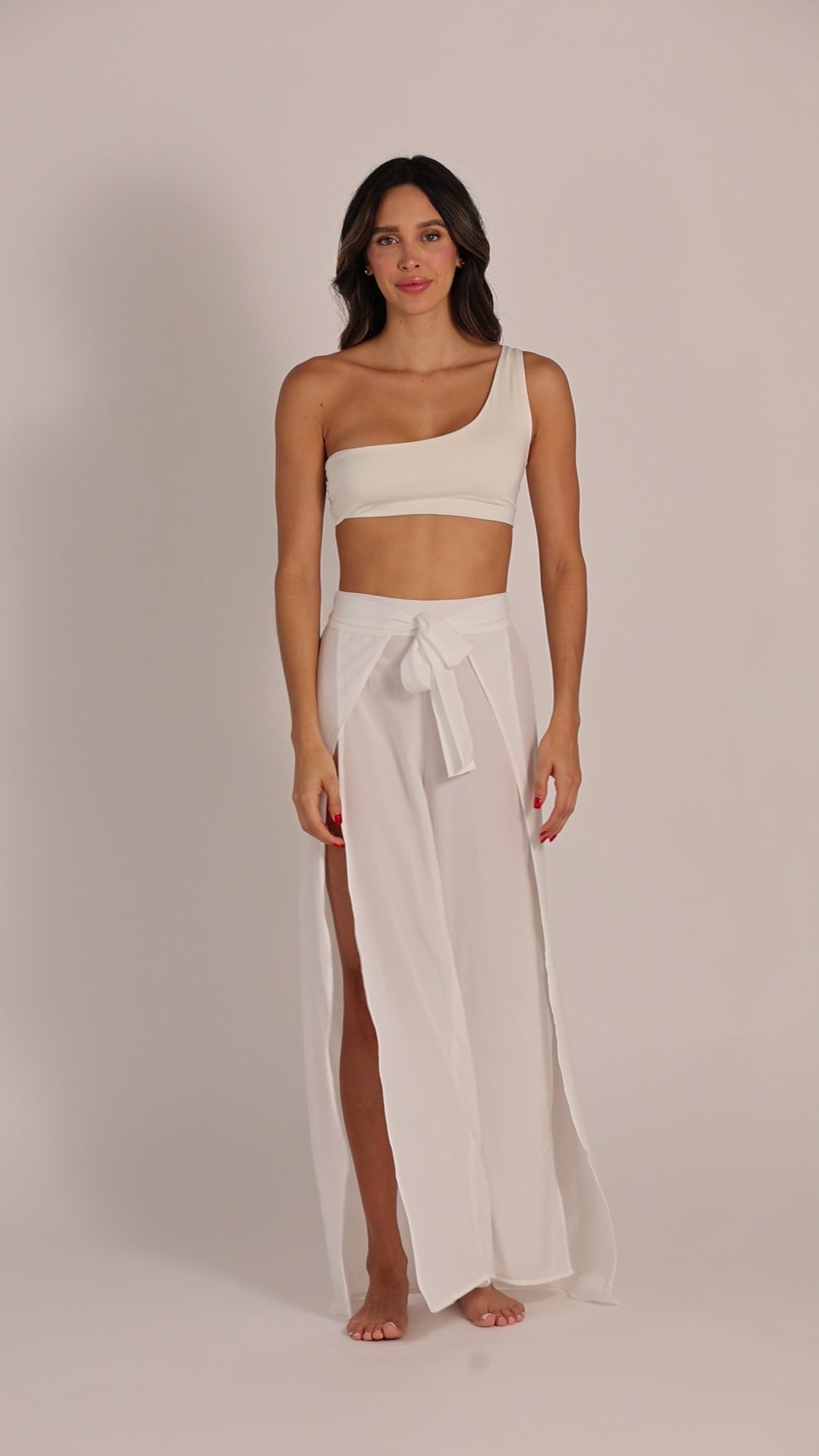 IVORY FLOWY PANTS