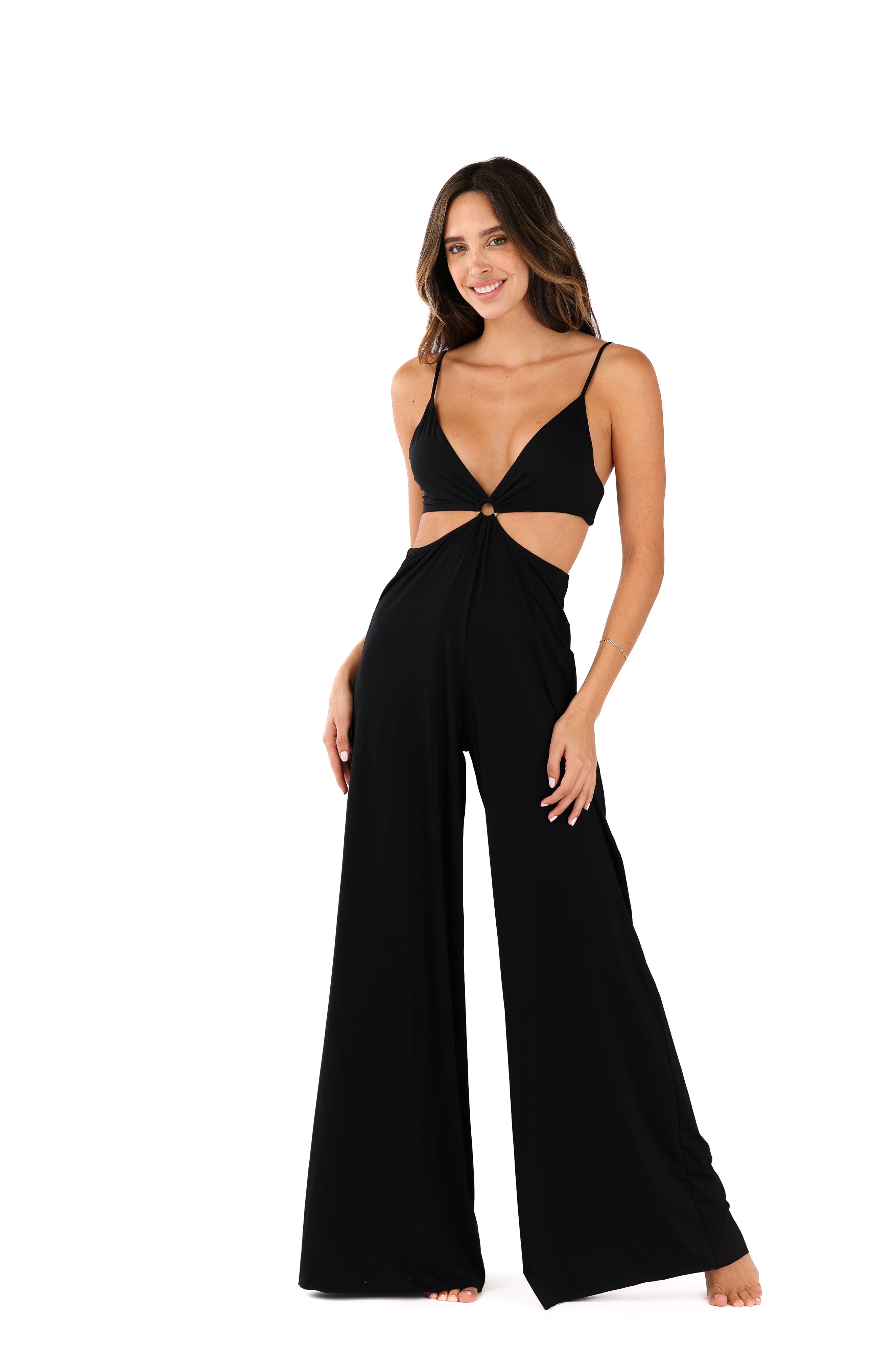 GLOSSY BLACK SAND-BODYSUIT AlmaMía Store
