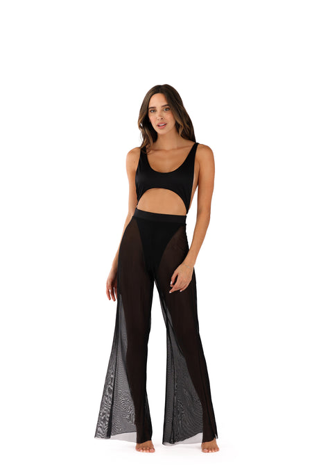 GLOSSY BLACK SAND PANTS AlmaMía Store